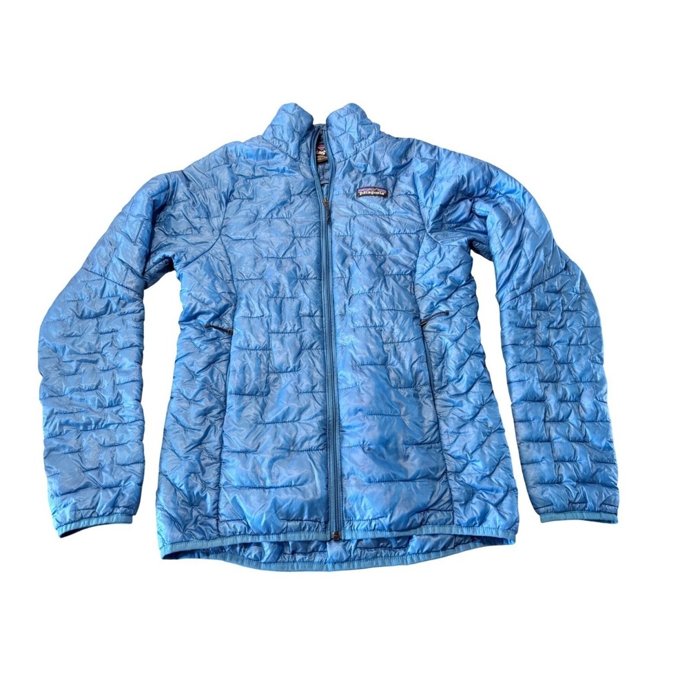 Patagonia Nano Puff Jacket Womens XS Blue Insulated Full Zip Quilted Puffer Coat